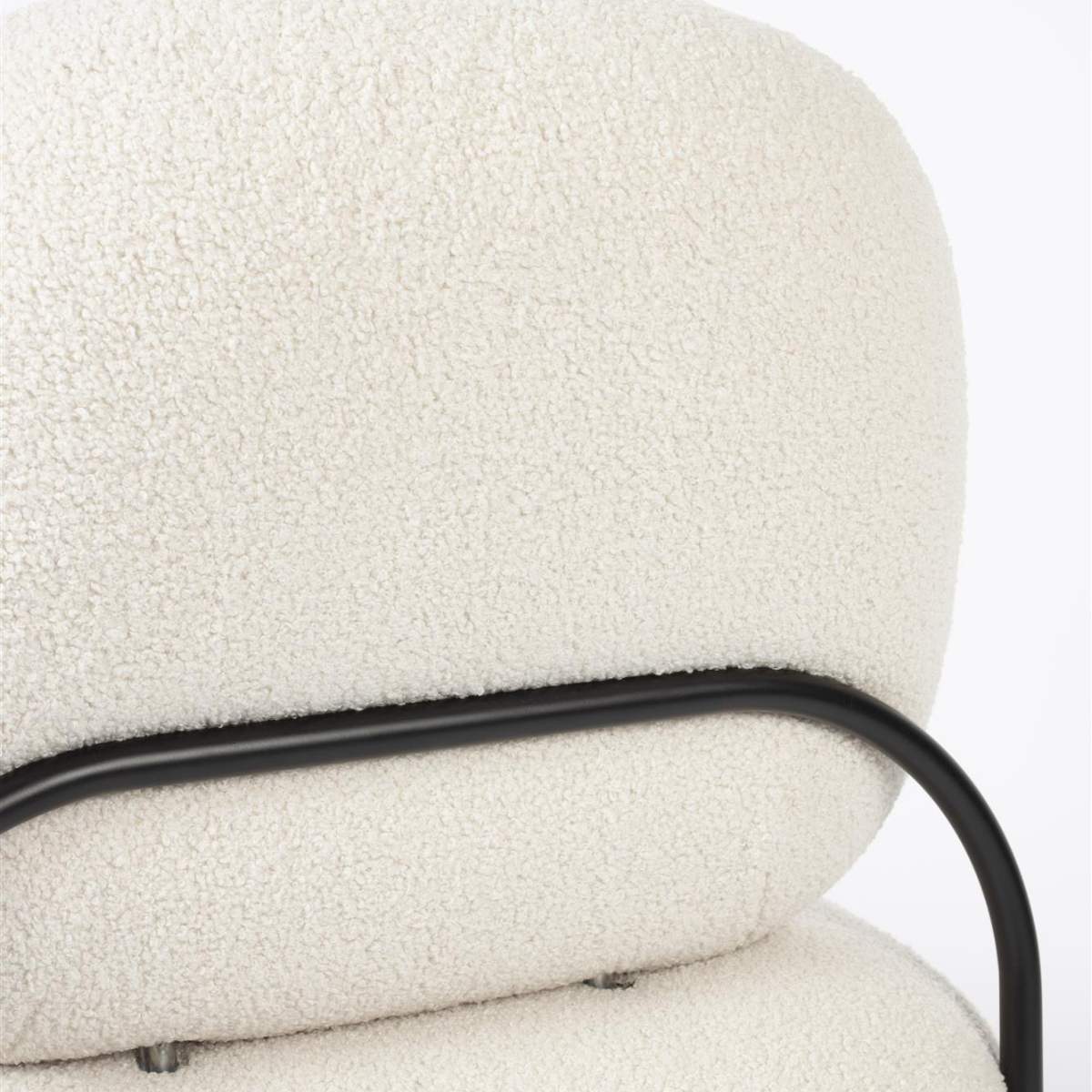 Beau&Co Lounge Chair Polly Teddy Ivory