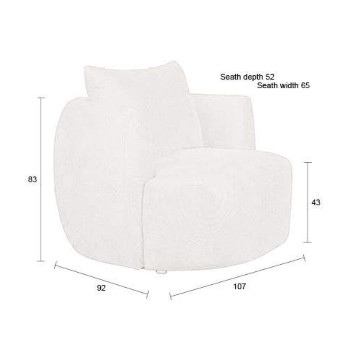 Dutch Bone Lounge Chair Rocca
