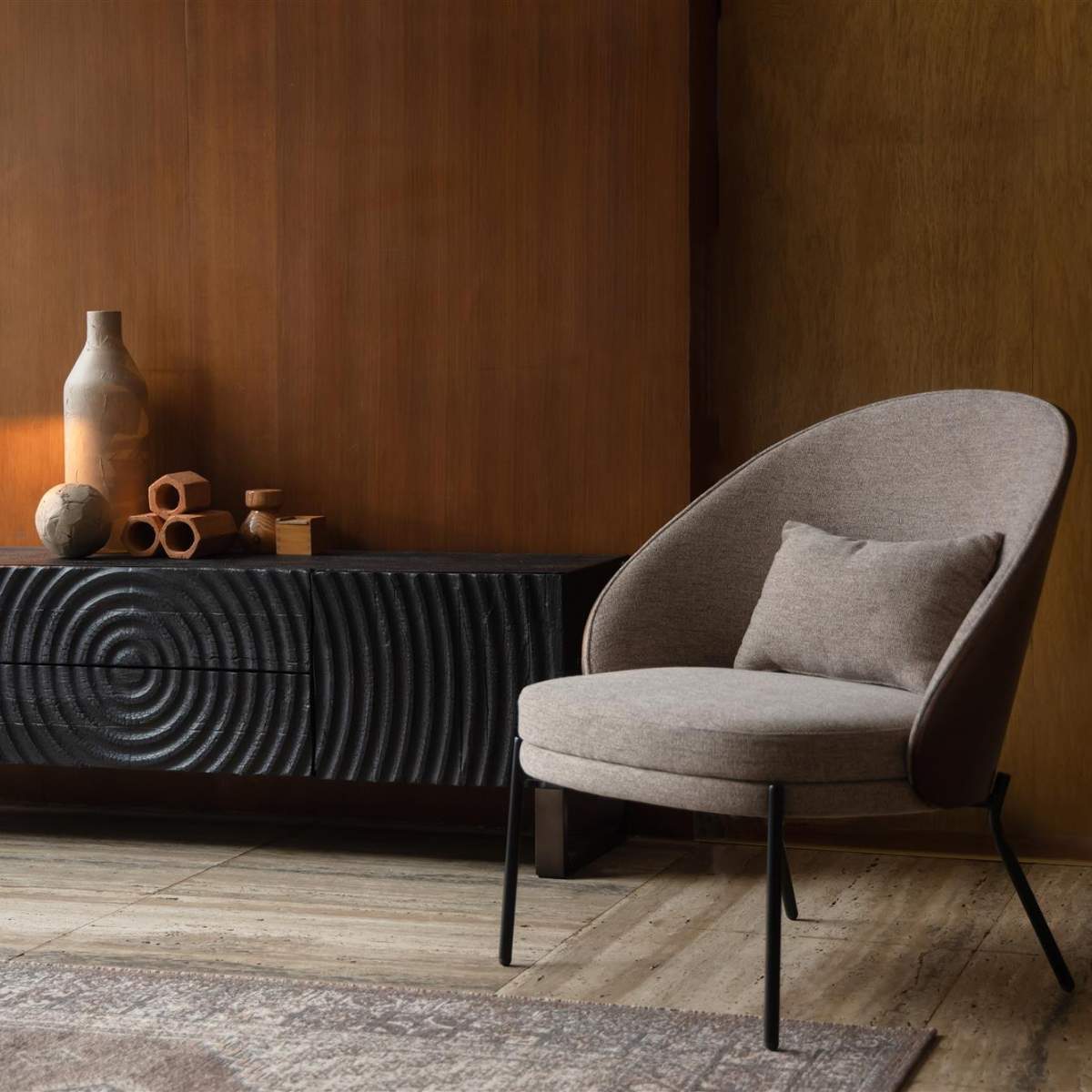 Dutch Bone Lounge Chair Rodin Beige