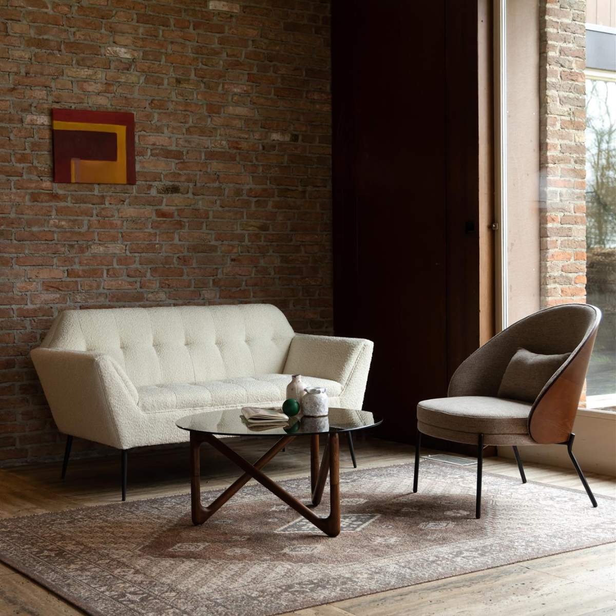 Dutch Bone Lounge Chair Rodin Beige
