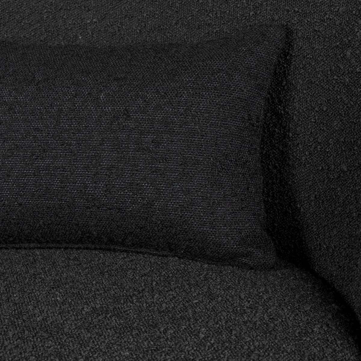 Dutch Bone Lounge Chair Rodin Bouclé Black