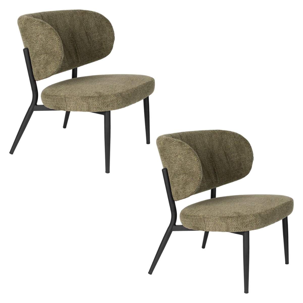 White Label Living Lounge Chair Sanne