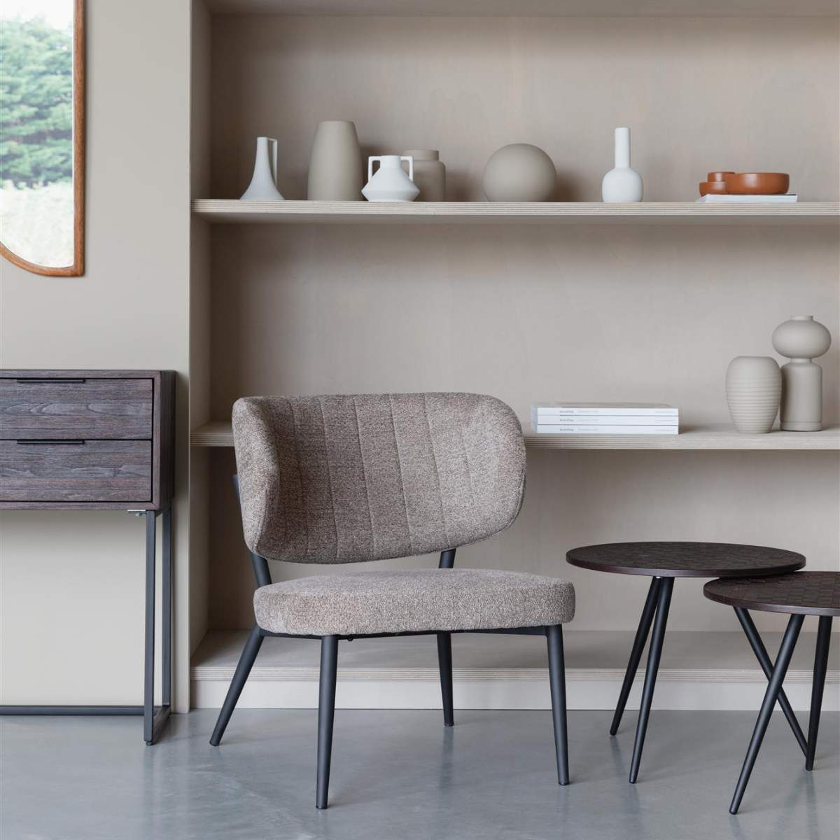 White Label Living Lounge Chair Sanne