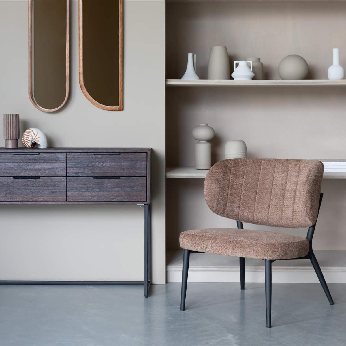 White Label Living Lounge Chair Sanne