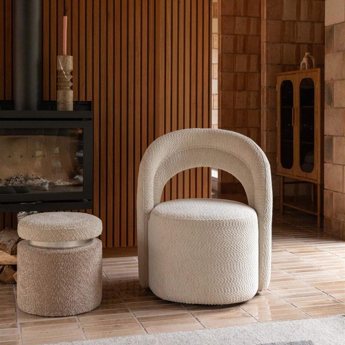 Dutch Bone Lounge Chair Seina Swivel Beige