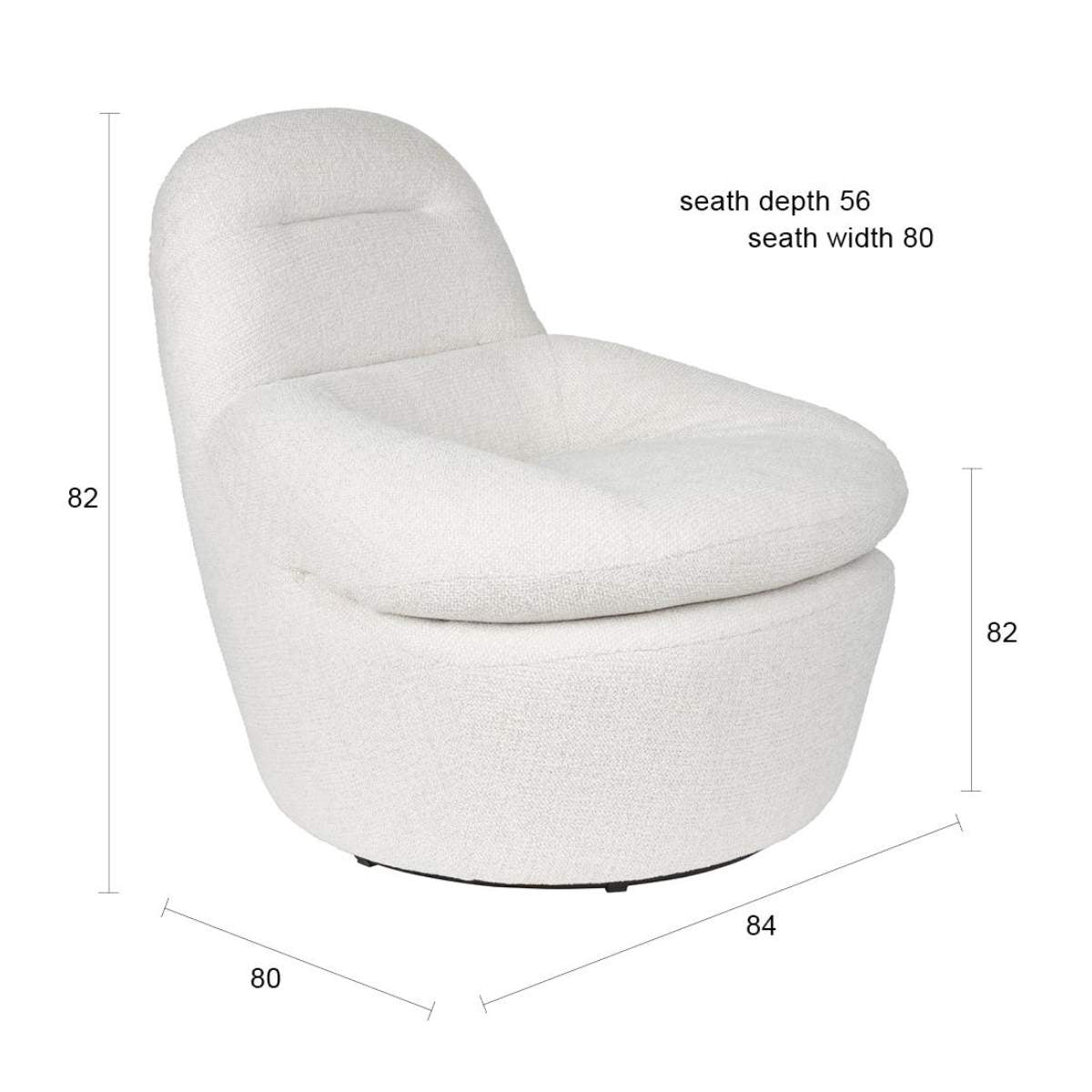 White Label Living Lounge Chair Velvoro