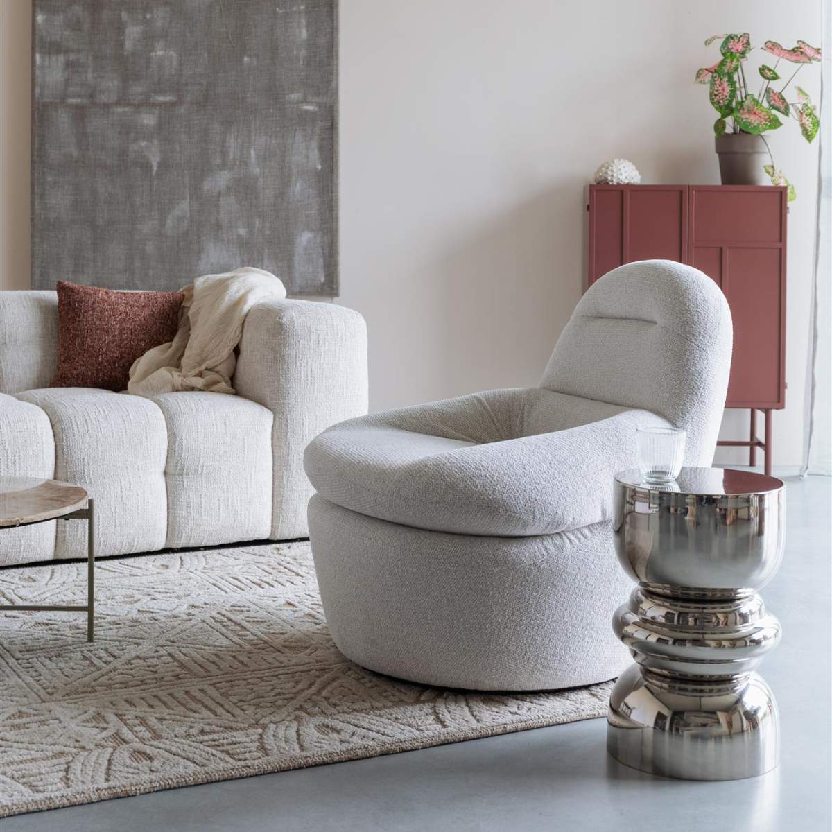 White Label Living Lounge Chair Velvoro