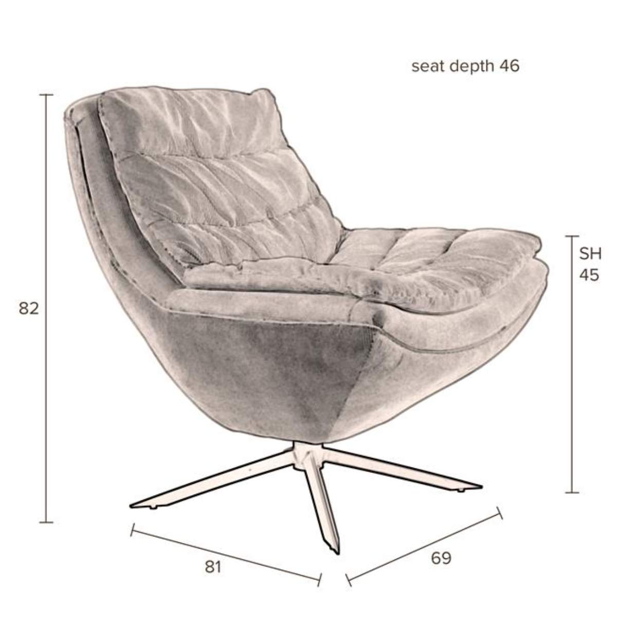 Dutch Bone Lounge Chair Vince