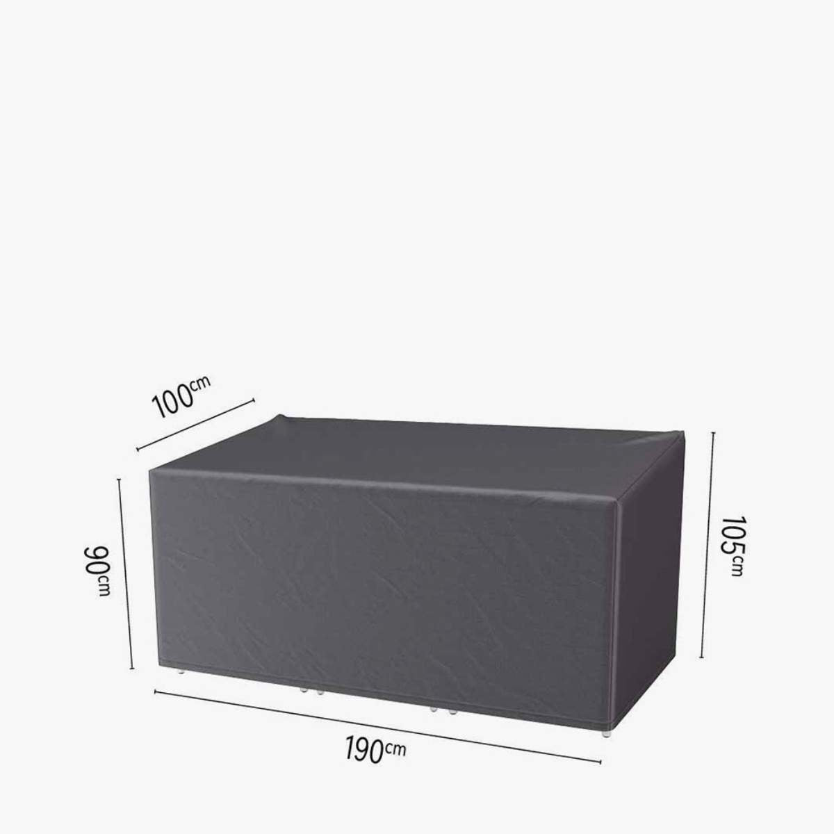 Pacific Lifestyle Lounge Chair and Hocker Set Aerocover 190 x 100 x 105/90