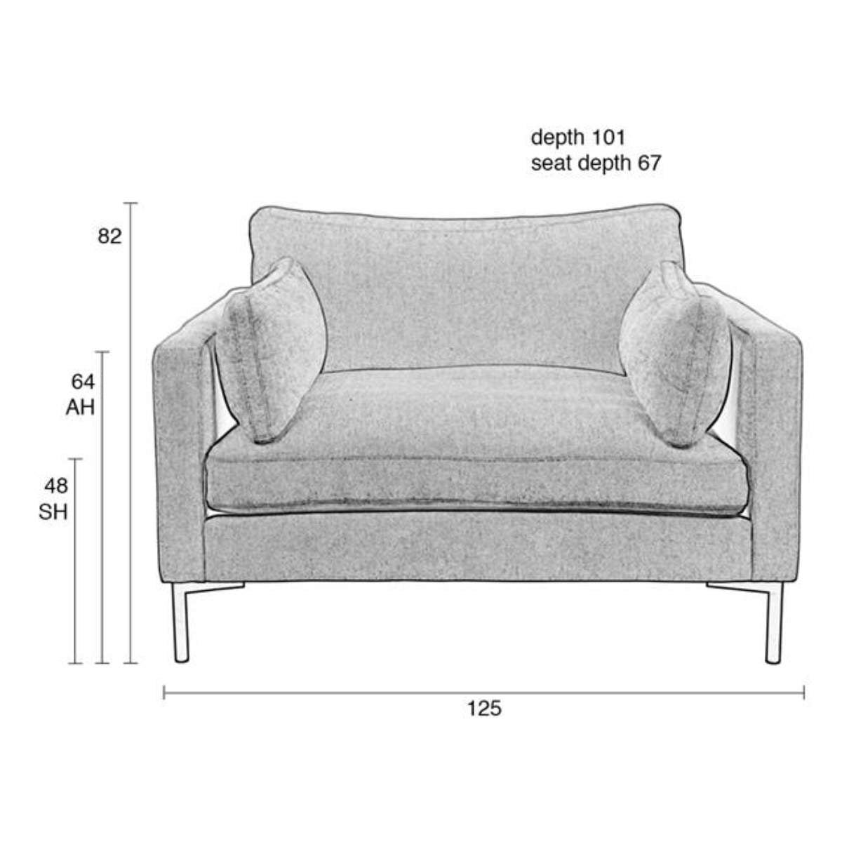 Zuiver Love Seat Summer Coffee
