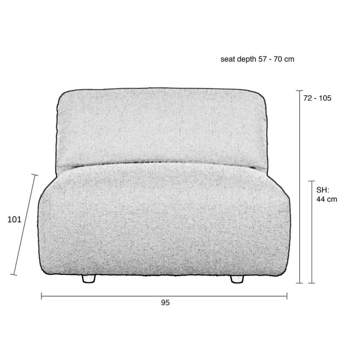 Zuiver Love Seat Wings Caramel