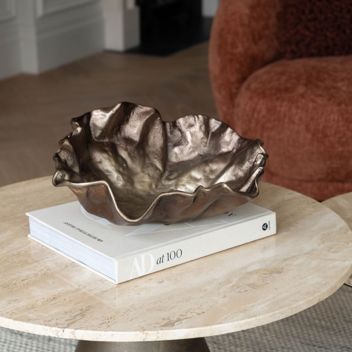 Libra Interiors Lowe Cast Aluminium Bowl Large 43cm - Set of 2