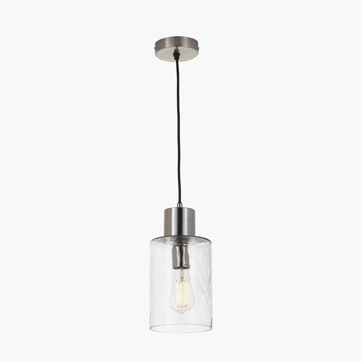 Pacific Lifestyle Loxley Ripple Effect Clear Glass Pendant