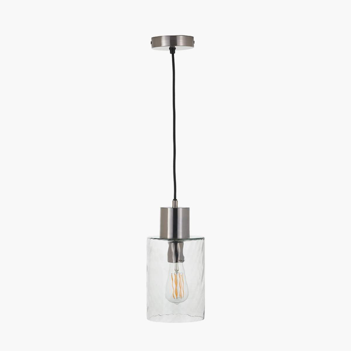 Pacific Lifestyle Loxley Ripple Effect Clear Glass Pendant