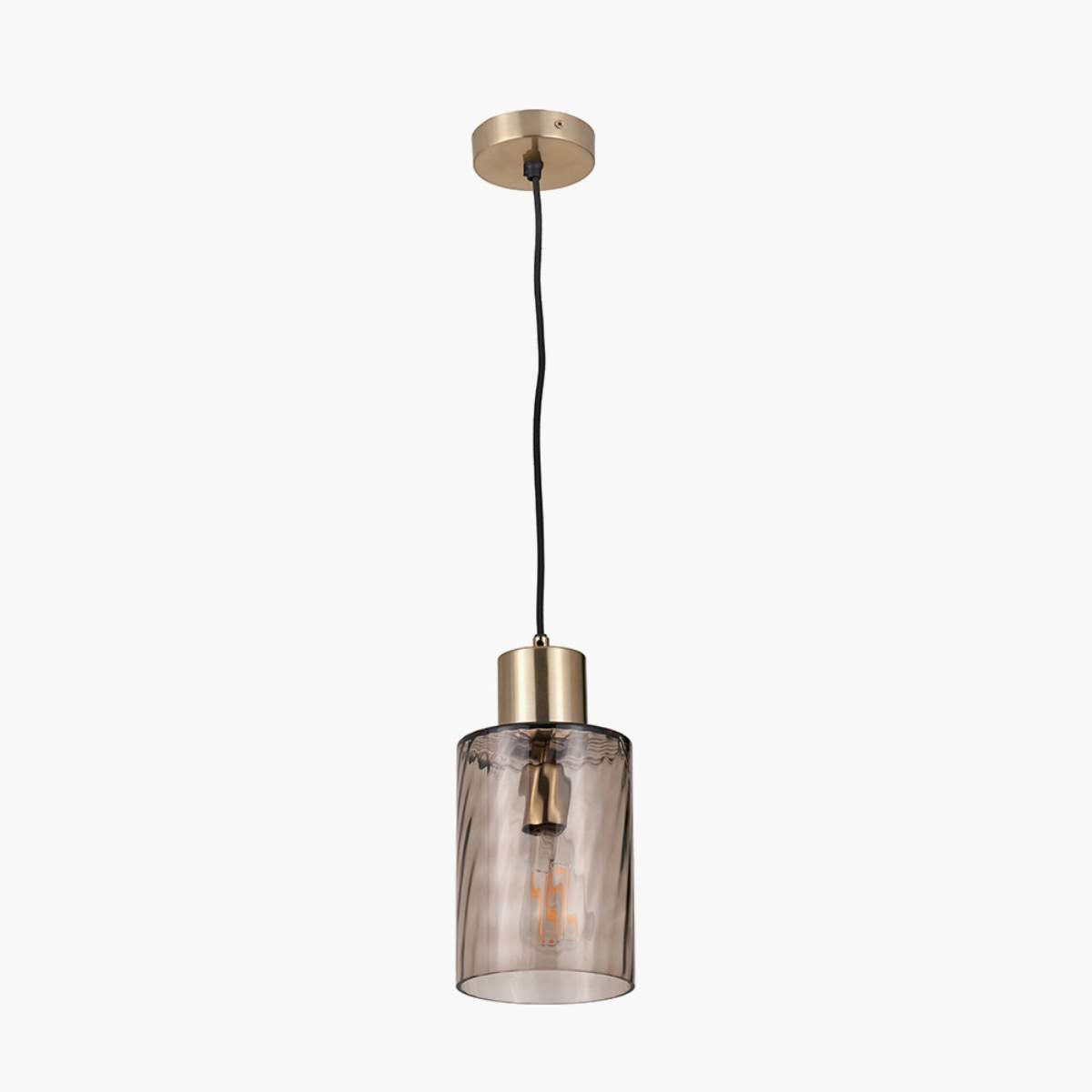 Pacific Lifestyle Loxley Ripple Effect Light Brown Glass Pendant