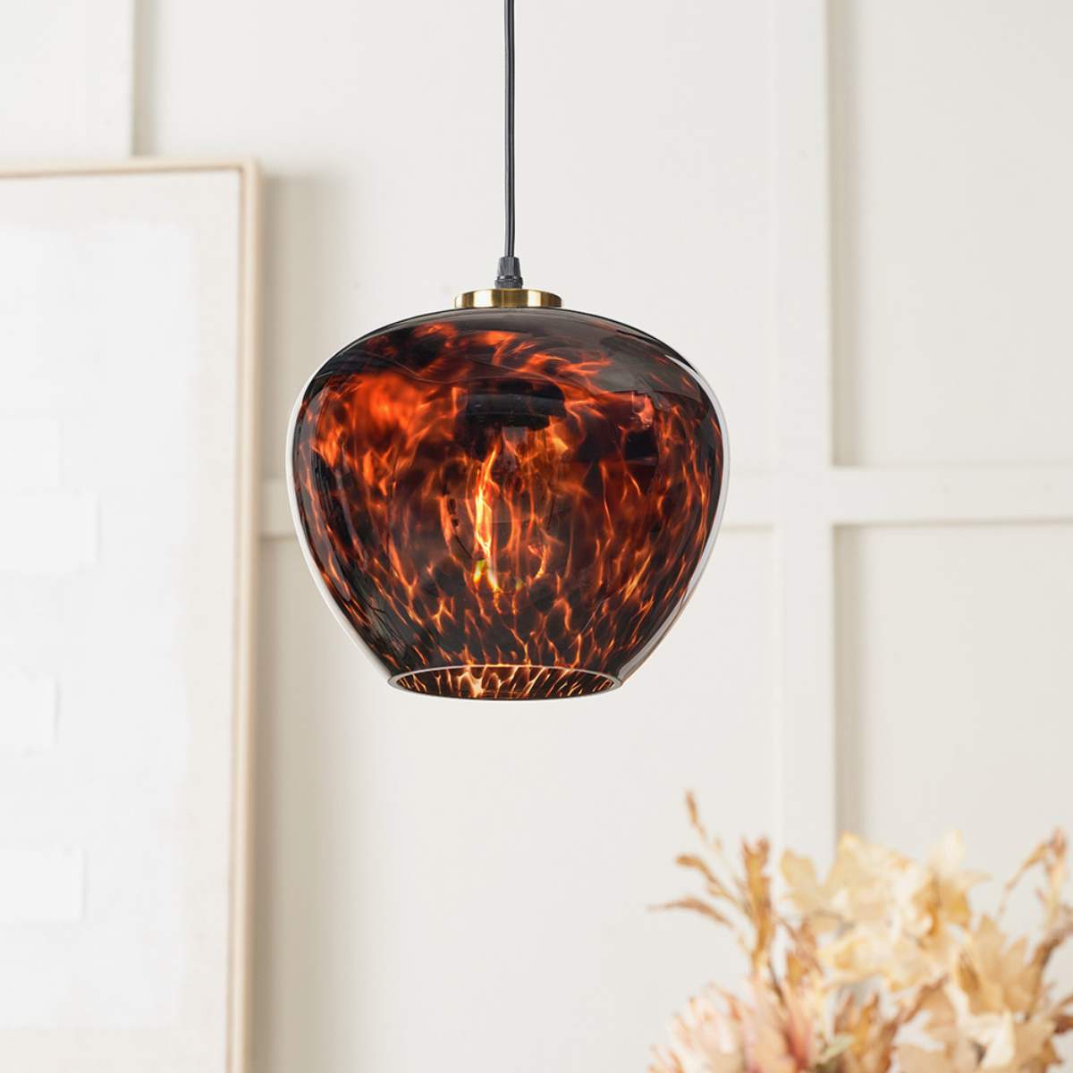 Pacific Lifestyle Lucien Tortoiseshell Glass Pendant