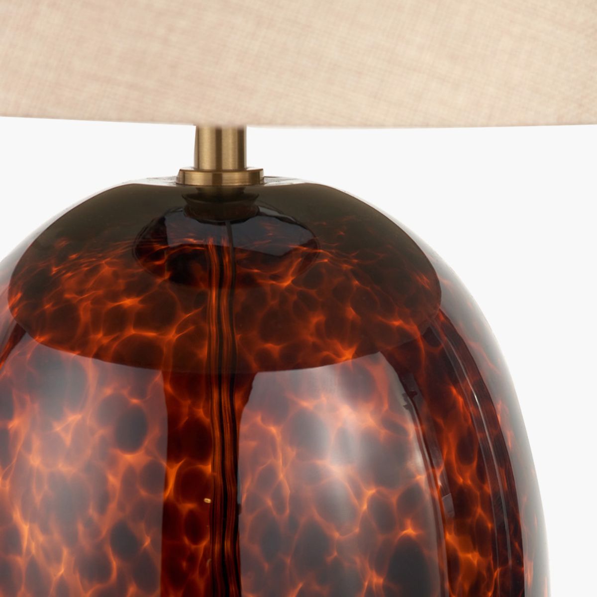 Pacific Lifestyle Lucien Tortoiseshell Glass Tall Table Lamp