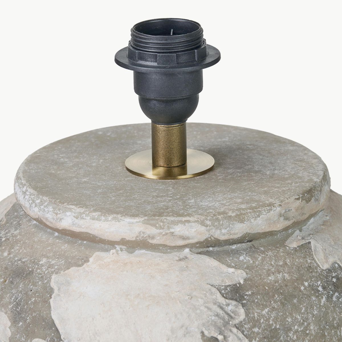 Pacific Lifestyle Lulia Antique Finish Stoneware Urn Table Lamp Base with Coast 45cm Cream Calico Tapered Lampshade
