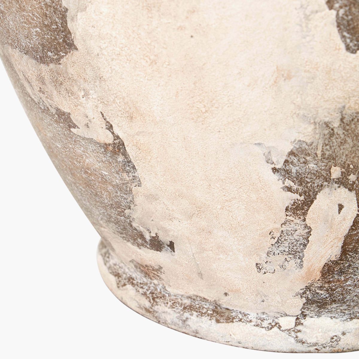 Pacific Lifestyle Lulia Antique Finish Stoneware Urn Table Lamp Base with Coast 45cm Cream Calico Tapered Lampshade