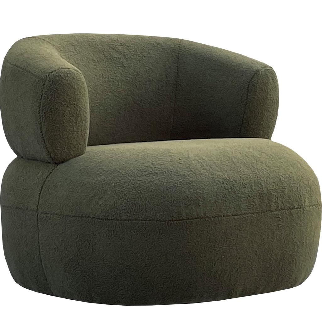 Lundo Occasional Chair in Boucle Hunter Green-Beaumonde