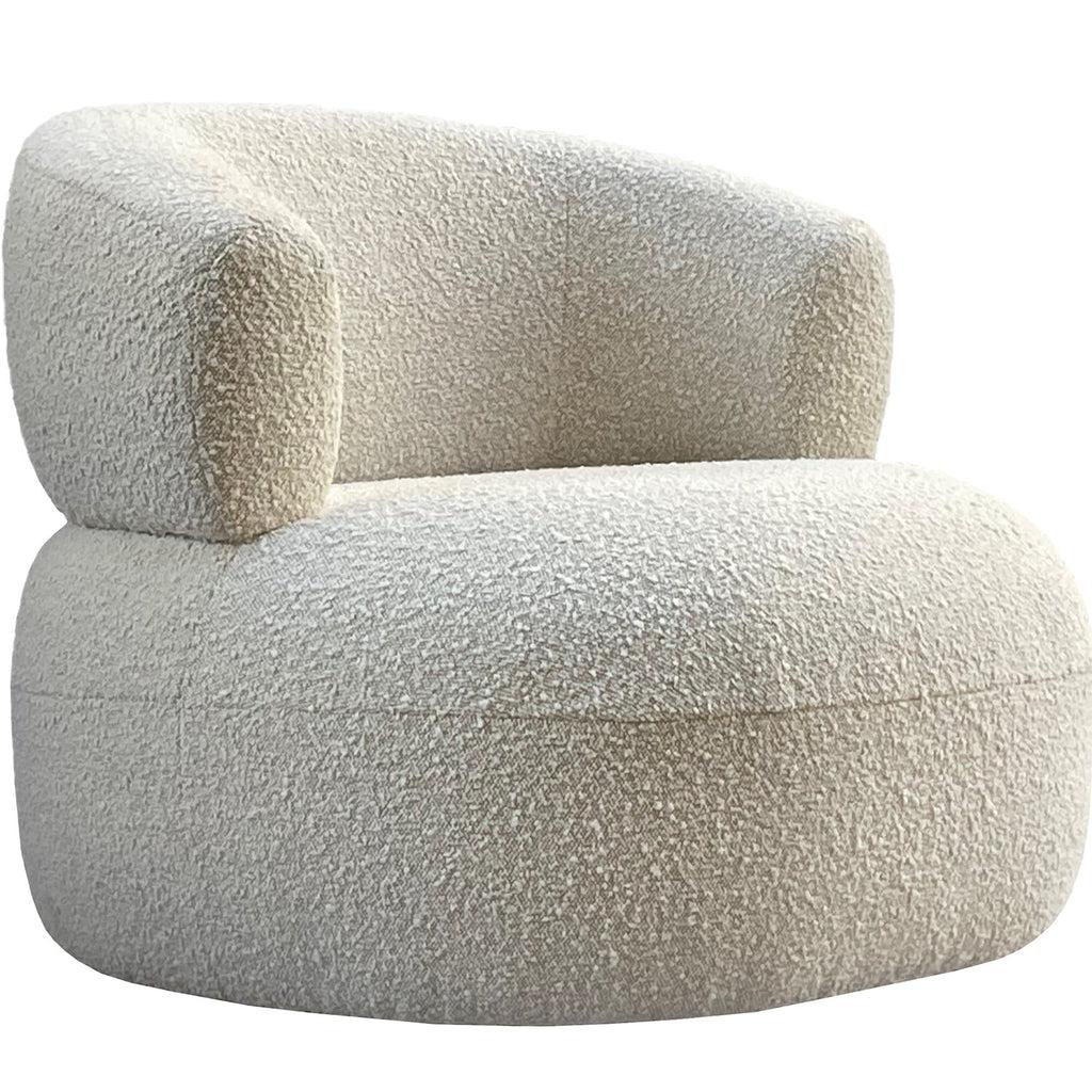 Lundo Occasional Chair in Boucle Ivory-Beaumonde