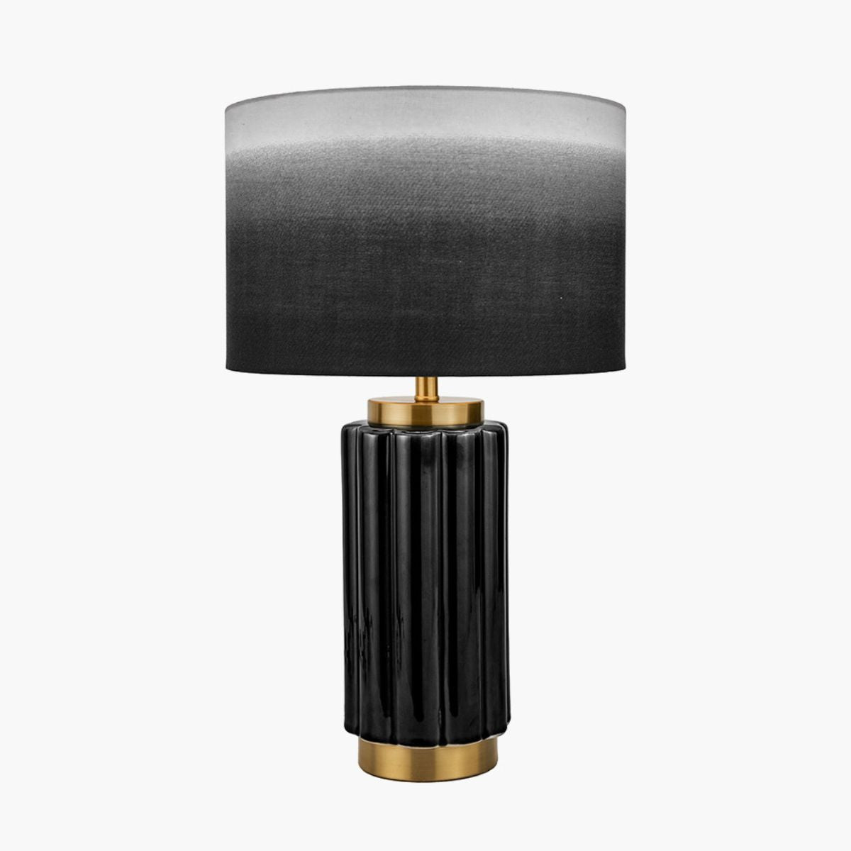 Pacific Lifestyle Lushan Black Scalloped Ceramic Table Lamp