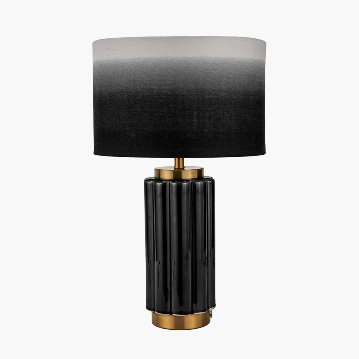 Pacific Lifestyle Lushan Black Scalloped Ceramic Table Lamp