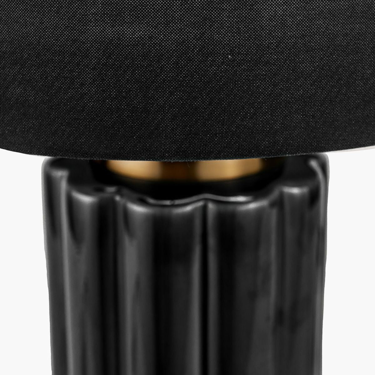 Pacific Lifestyle Lushan Black Scalloped Ceramic Table Lamp