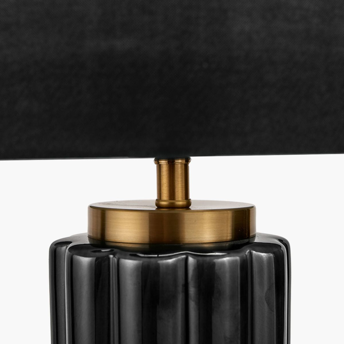 Pacific Lifestyle Lushan Black Scalloped Ceramic Table Lamp
