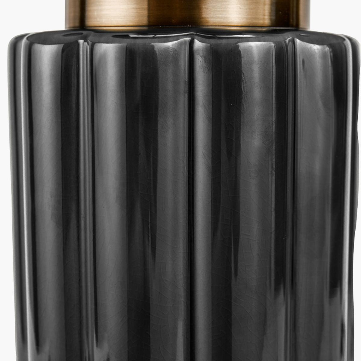 Pacific Lifestyle Lushan Black Scalloped Ceramic Table Lamp
