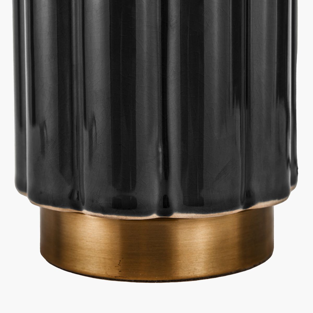Pacific Lifestyle Lushan Black Scalloped Ceramic Table Lamp