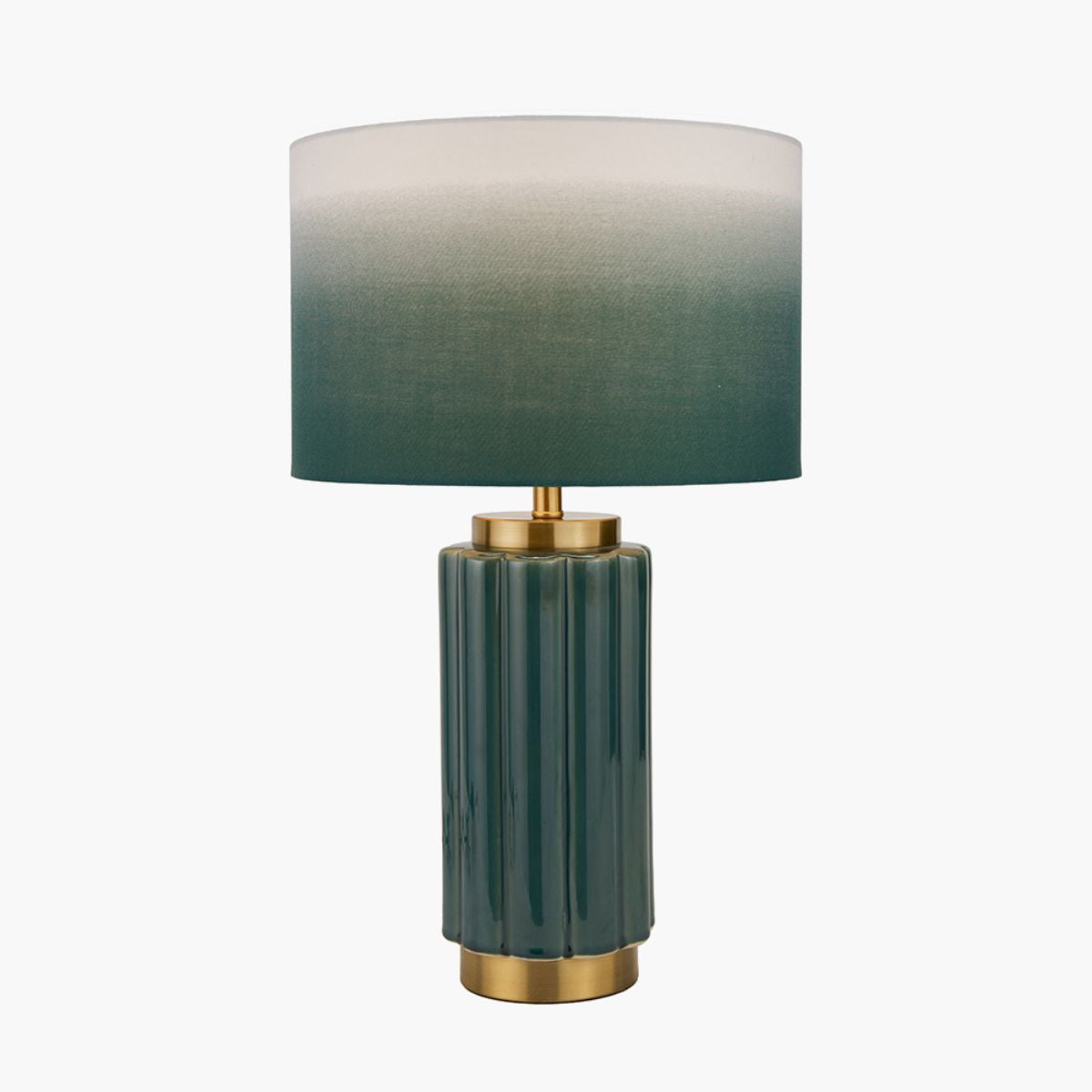 Pacific Lifestyle Lushan Green Scalloped Ceramic Table Lamp