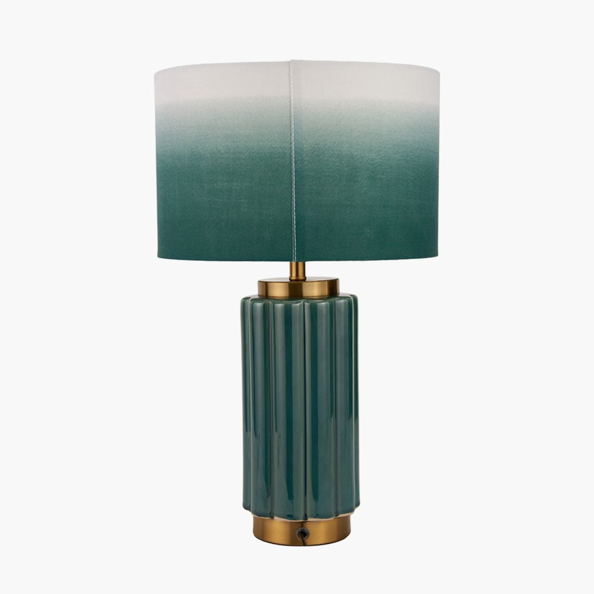 Pacific Lifestyle Lushan Green Scalloped Ceramic Table Lamp
