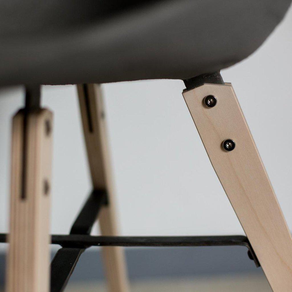Hauteville Concrete Chair Plywood Legs-Beaumonde