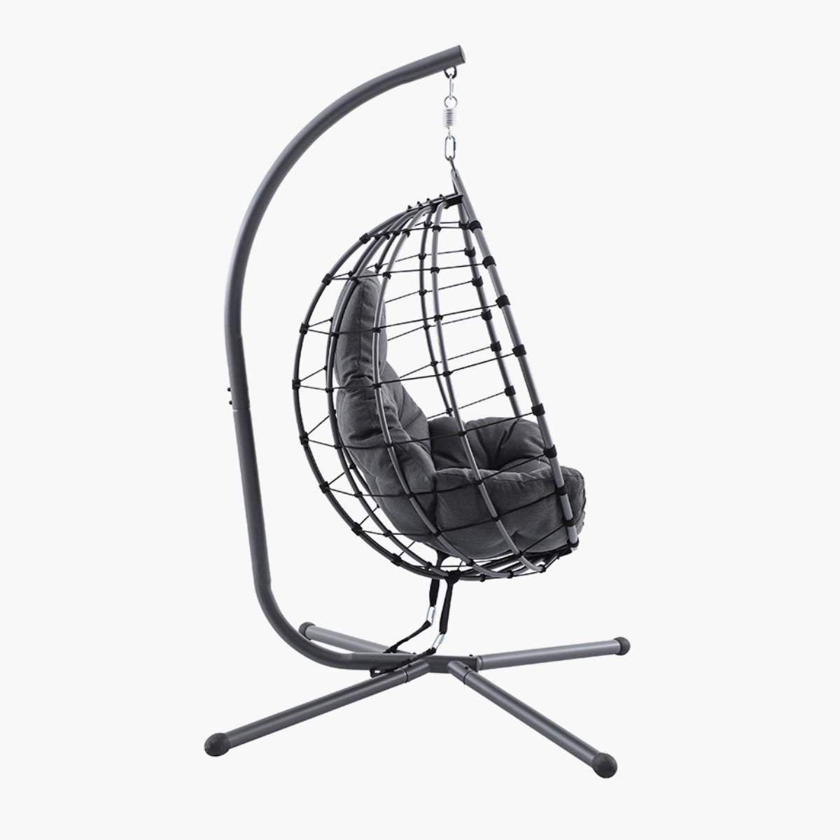Pacific Lifestyle Lyon Anthracite Outdoor Single Hanging Chair