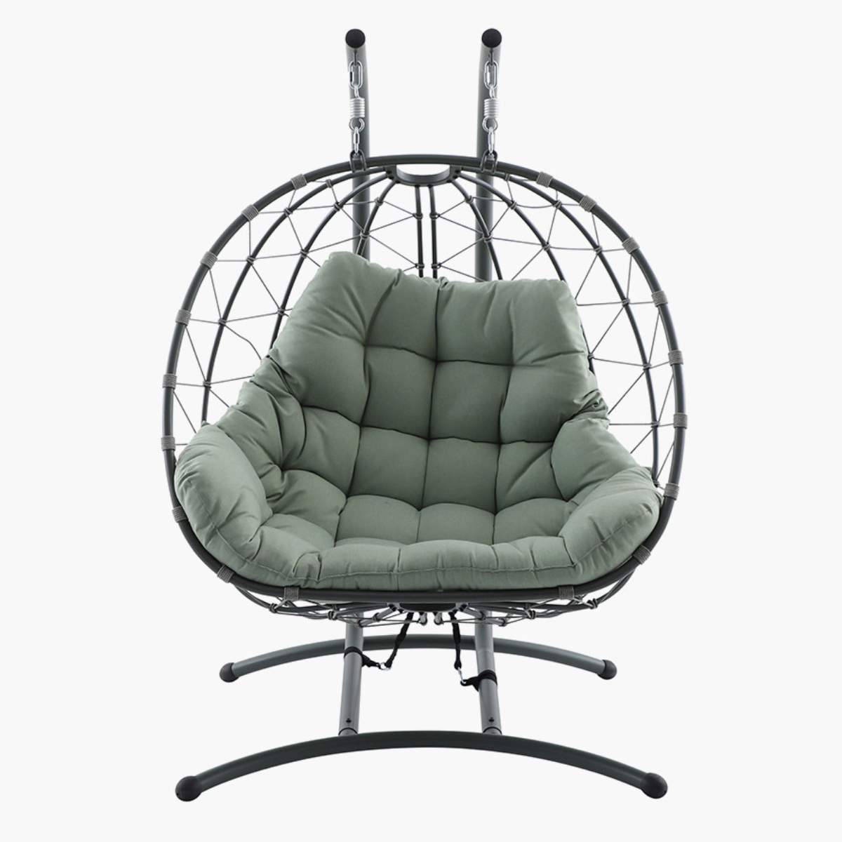 Pacific Lifestyle Lyon Moss Green Outdoor Double Hanging Chair