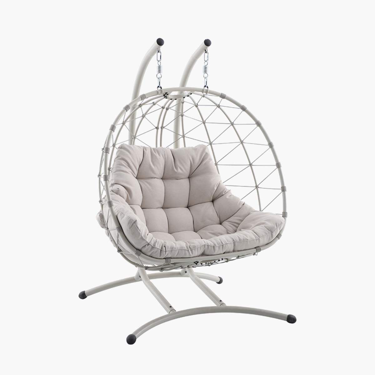 Pacific Lifestyle Lyon Putty Outdoor Double Hanging Chair