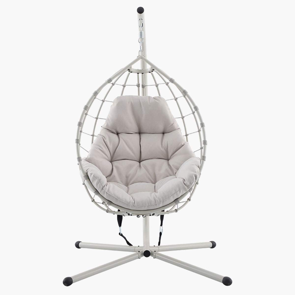 Pacific Lifestyle Lyon Putty Outdoor Single Hanging Chair