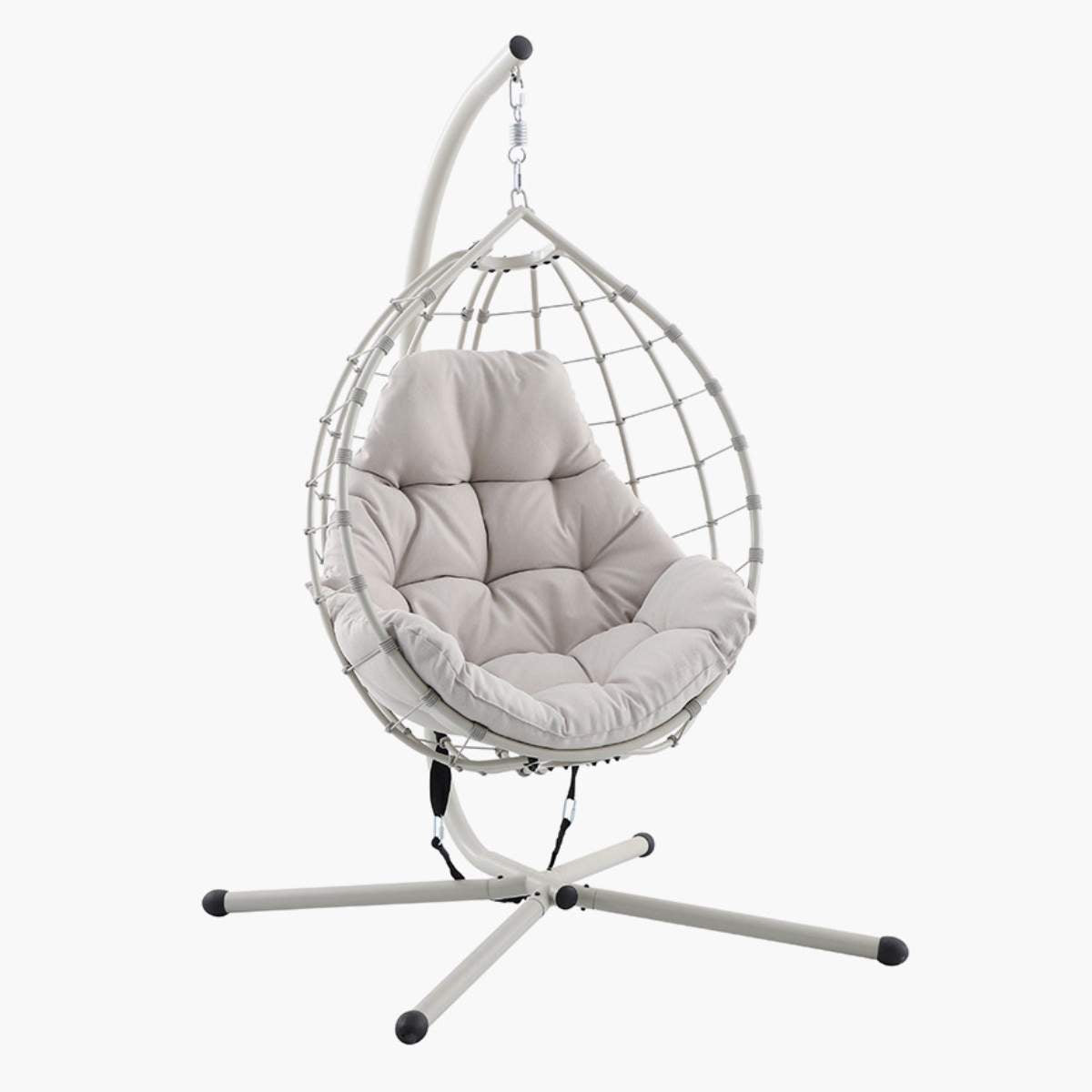 Pacific Lifestyle Lyon Putty Outdoor Single Hanging Chair