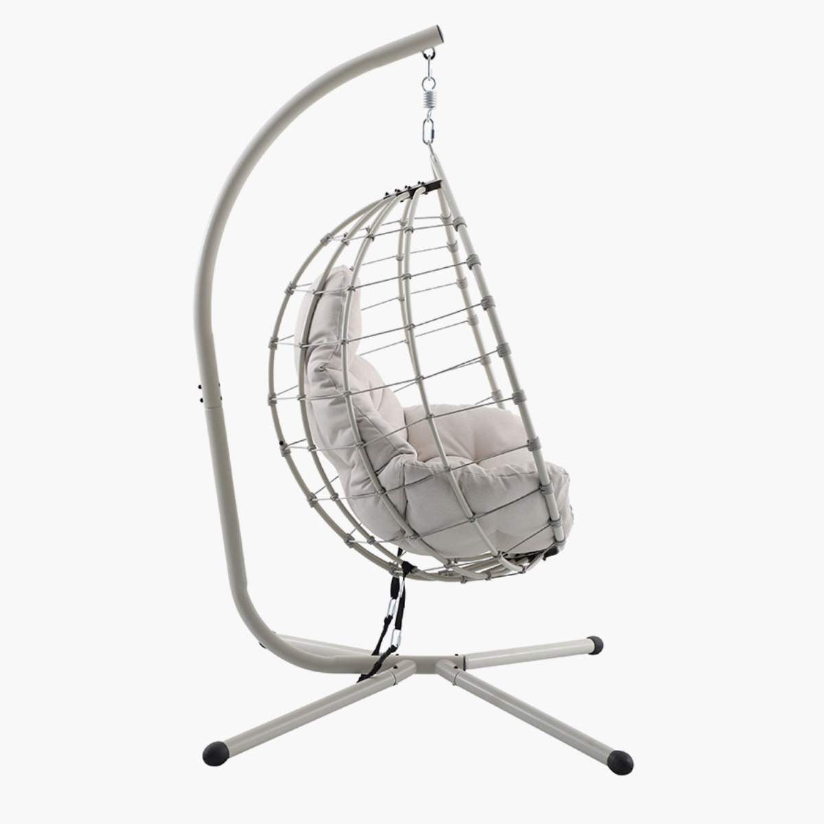 Pacific Lifestyle Lyon Putty Outdoor Single Hanging Chair