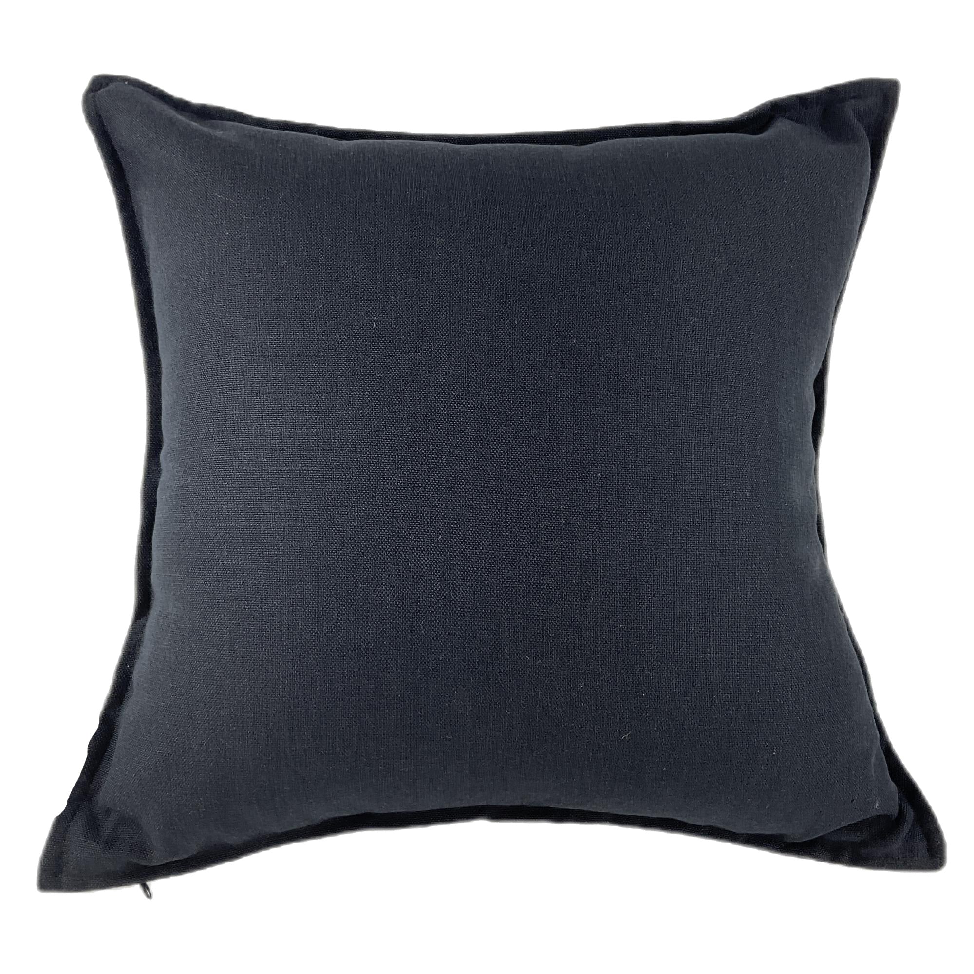 Malini Poly Linen Mix With Flange Black