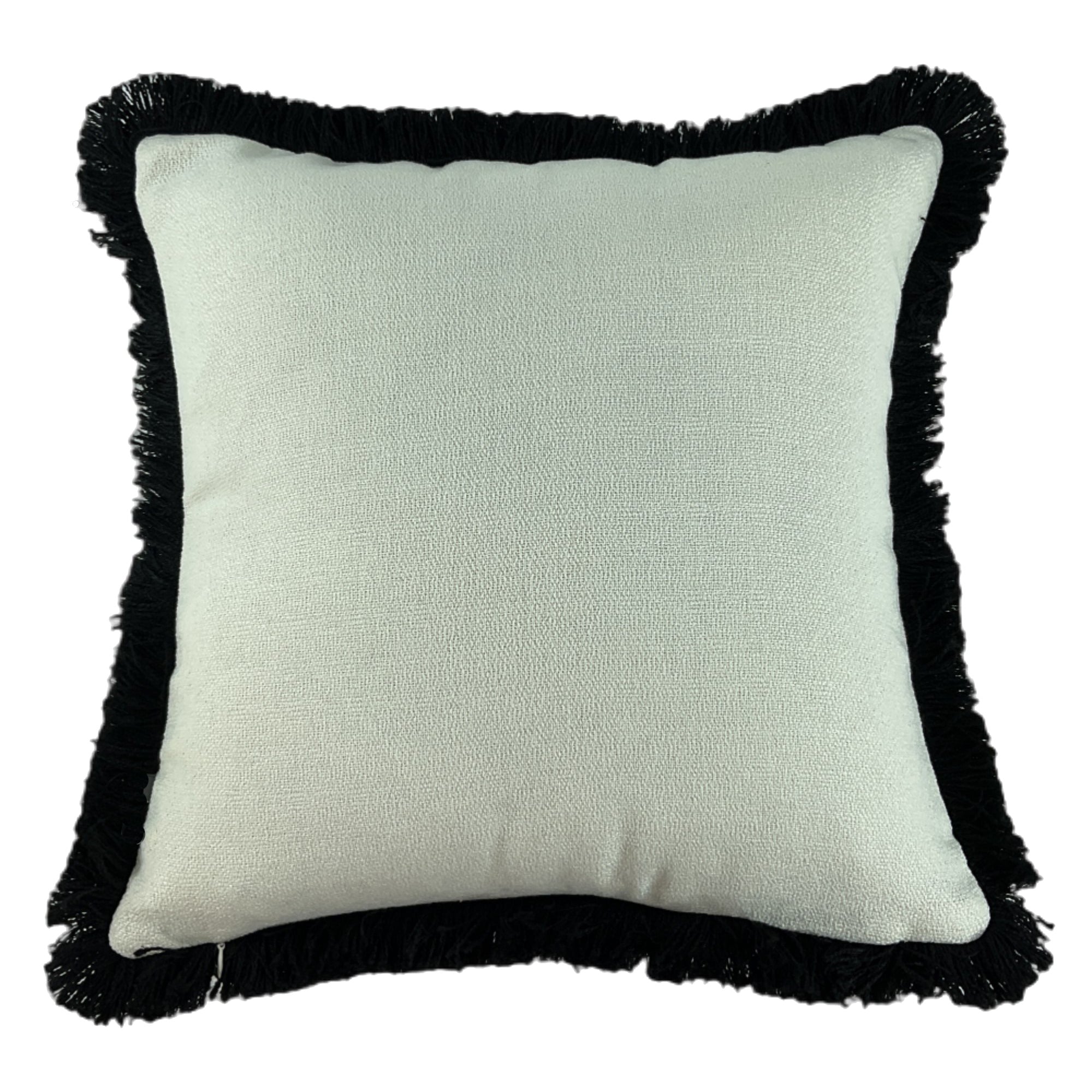 Malini Slub Cushion With Heavy Fringe