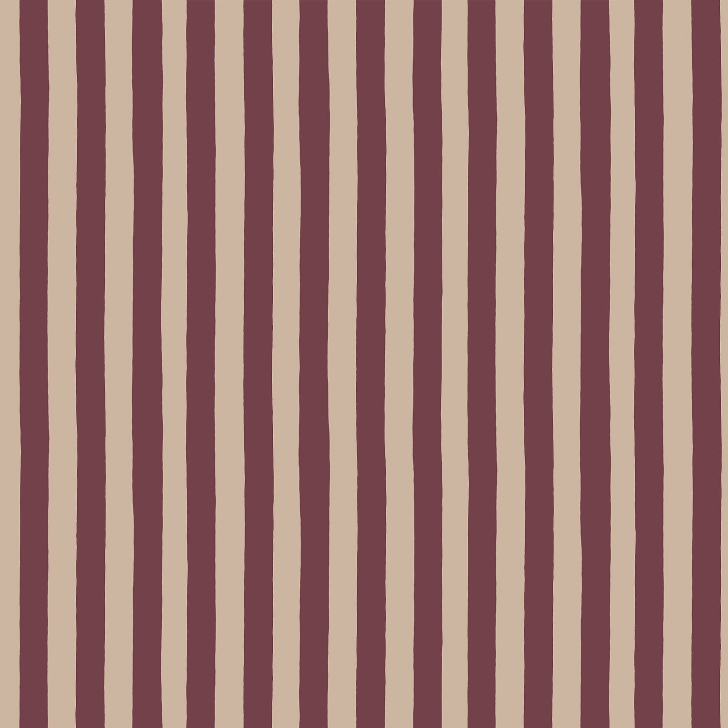 Josephine Munsey Medium Hand Pained Stripe - Red Current and Shiitake - Roll