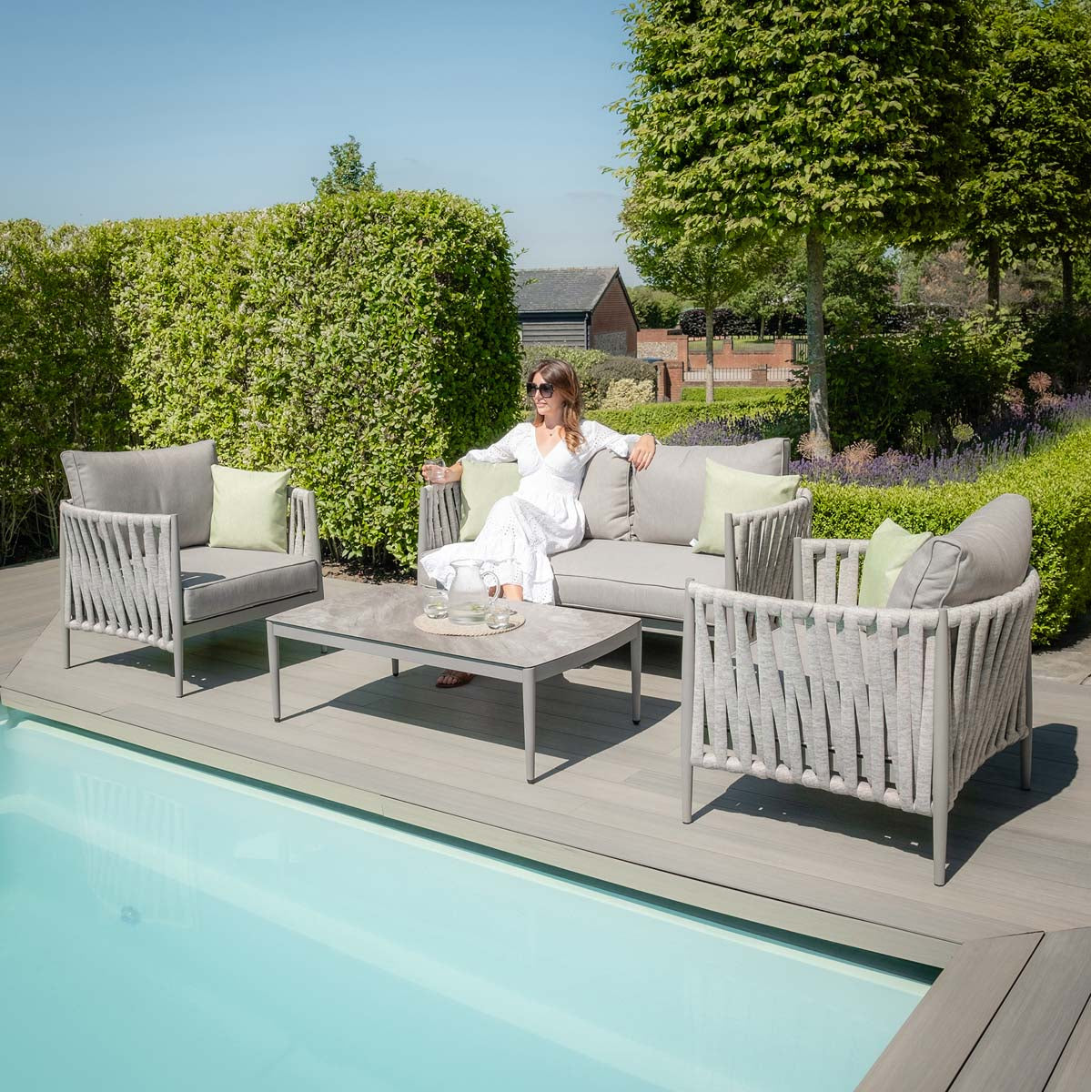 Maze Cool Linen Milan 2 Seat sofa set