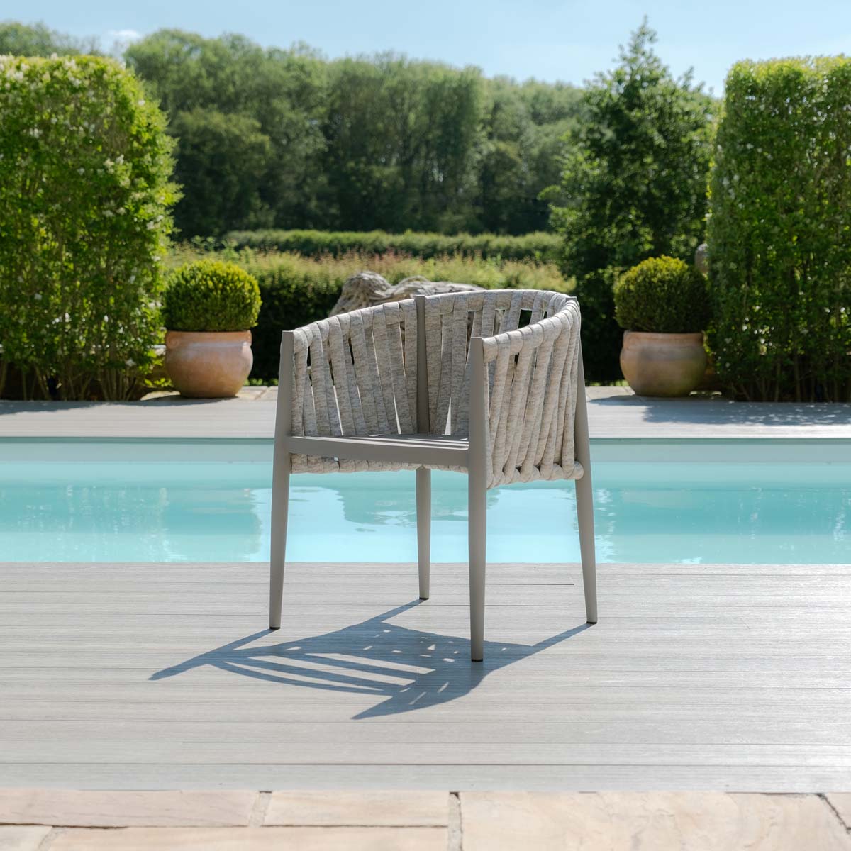 Maze Cool Linen Milan 8 Seat Rectangular Dining Set