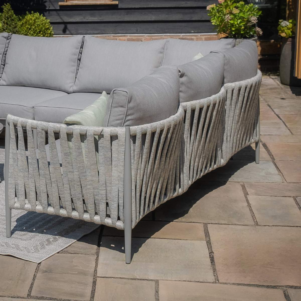 Maze Cool Linen Milan Large Corner Sofa