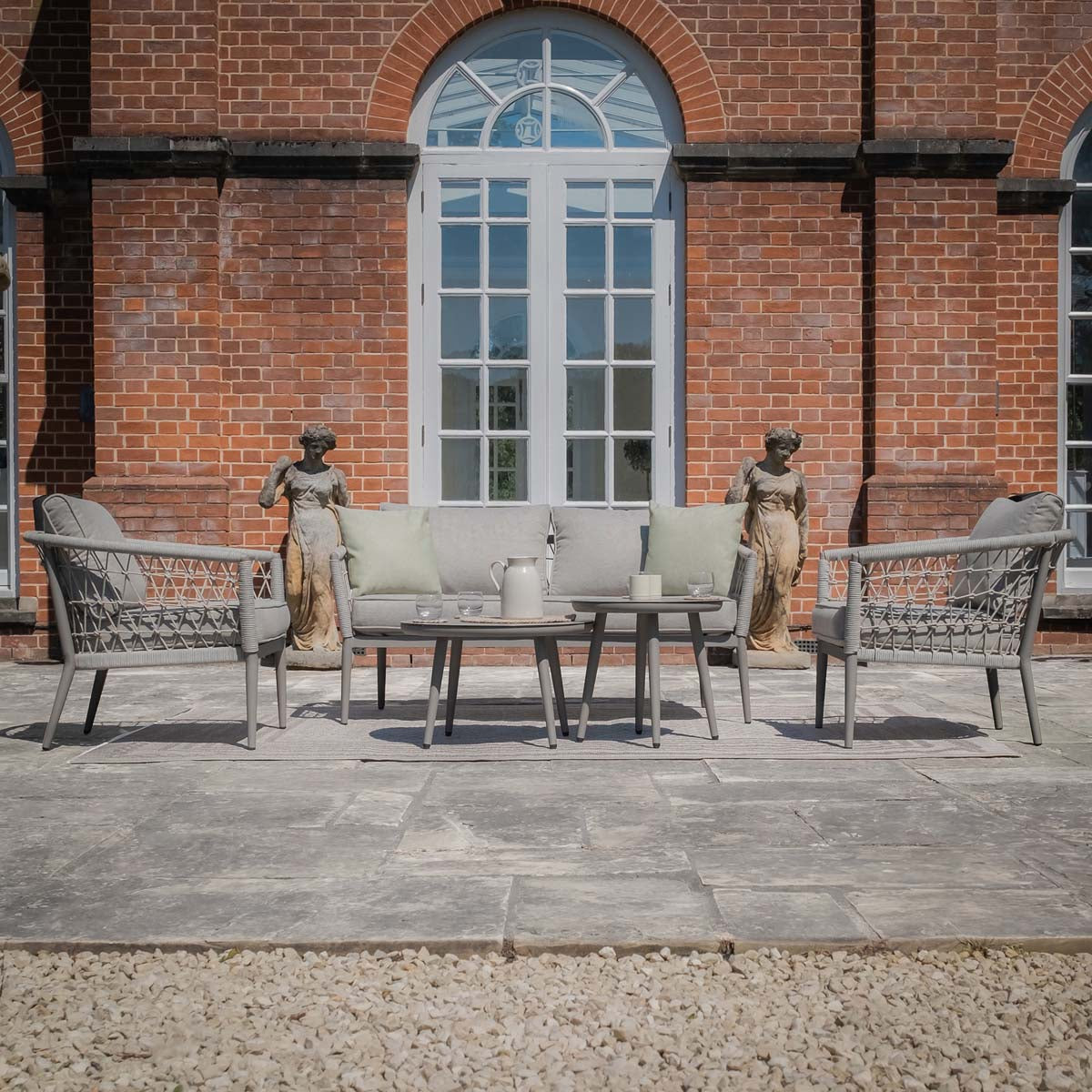 Maze Cool Linen Monaco 2 Seat Sofa Set