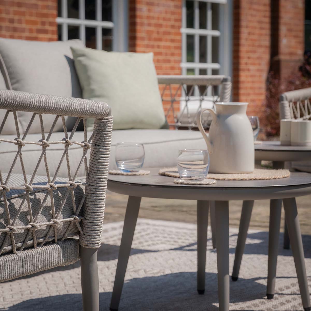 Maze Cool Linen Monaco 2 Seat Sofa Set