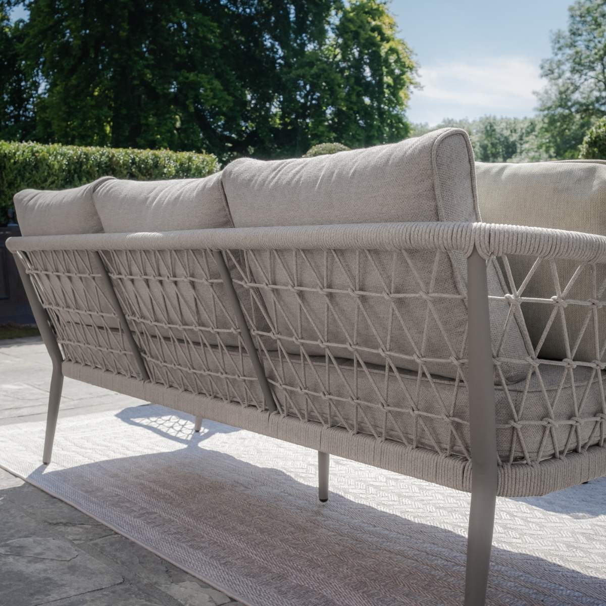 Maze Cool Linen Monaco Large Corner Sofa