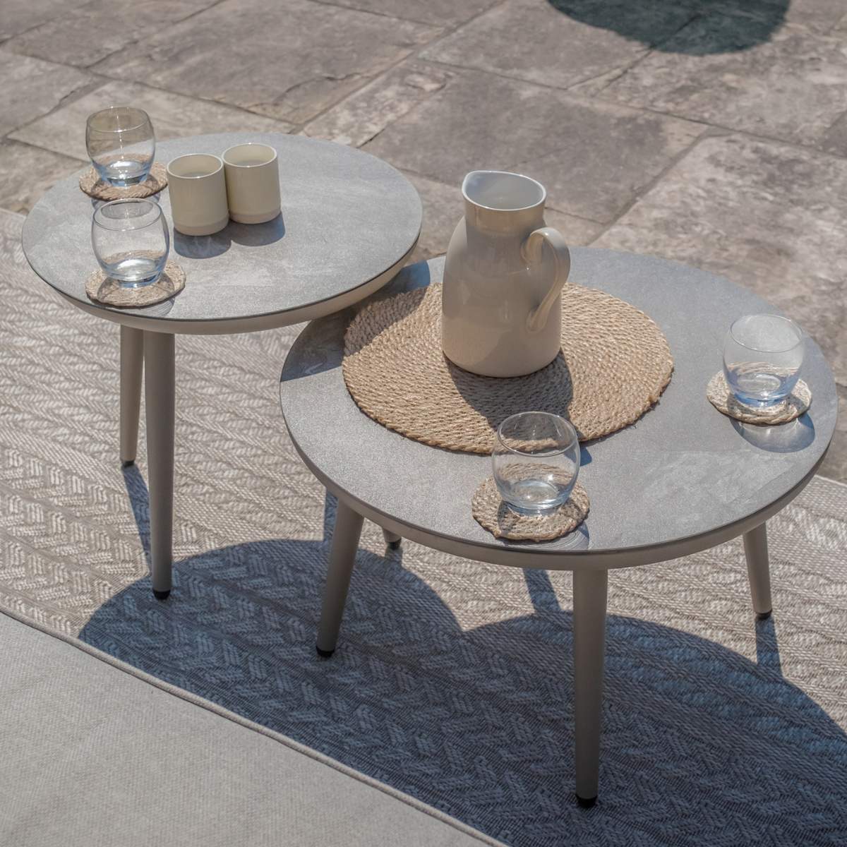 Maze Cool Linen Monaco Large Corner Sofa